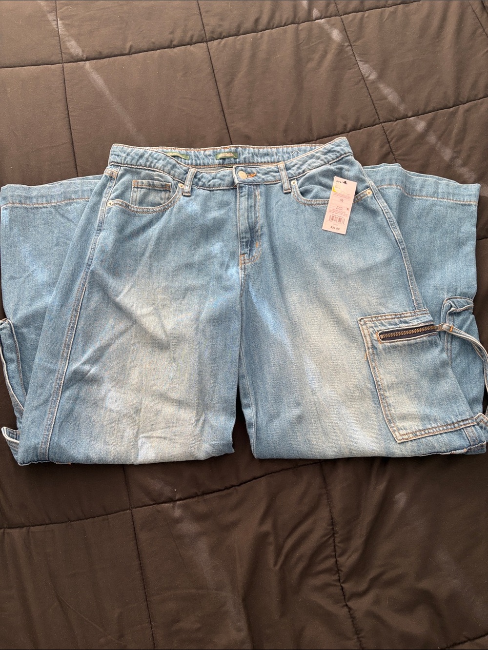wild fable Light Blue Boyfriend Cargo Jeans